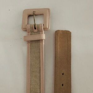 Carlisle Canvas Belt with Pale Pink Trim